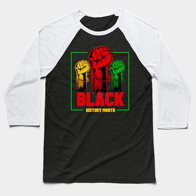 black history month Baseball T-Shirt by JayD World